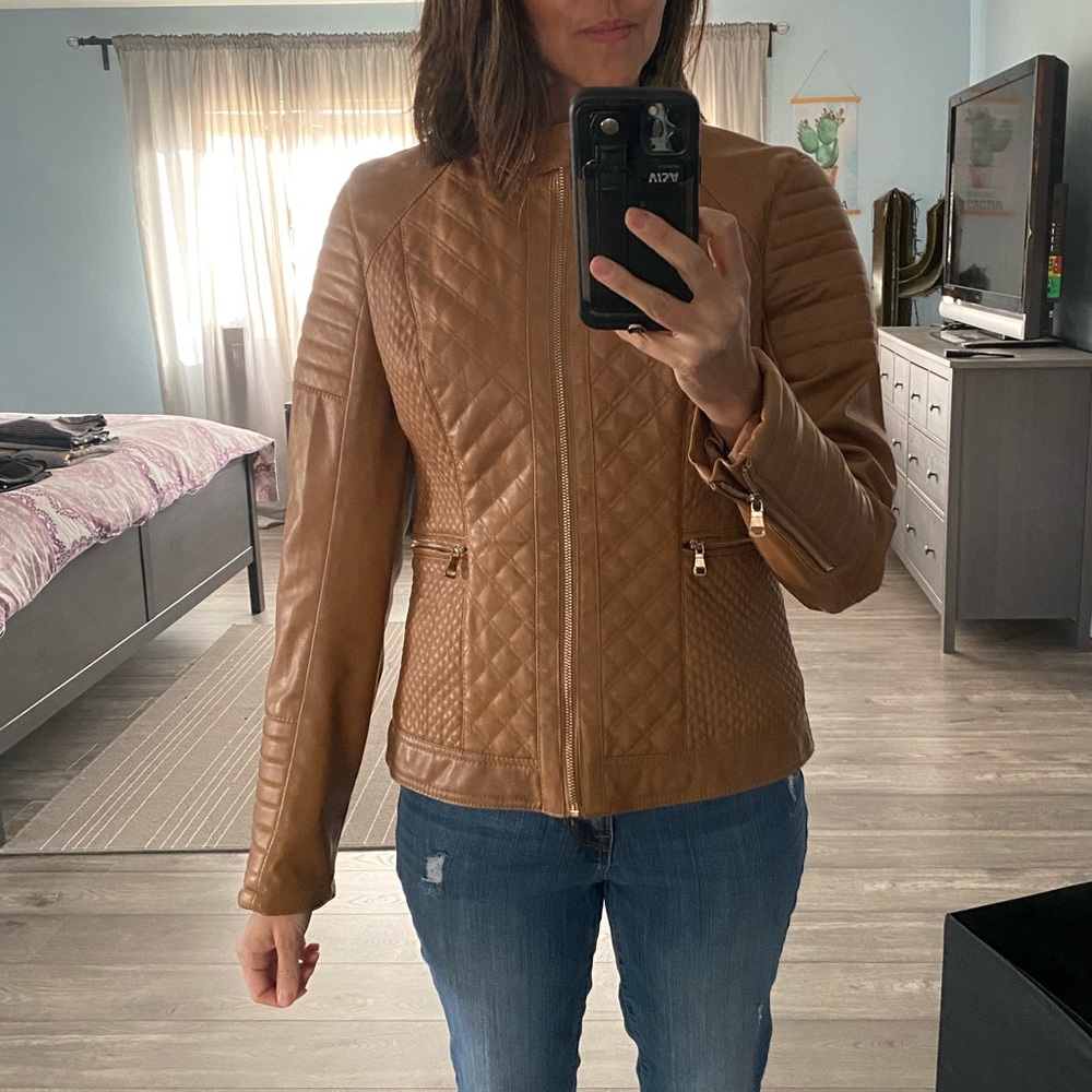 Brown Motorcycle Jacket - Picture 3 of 5